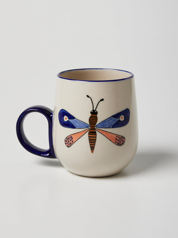 MOTH PARTY MUG BLUE