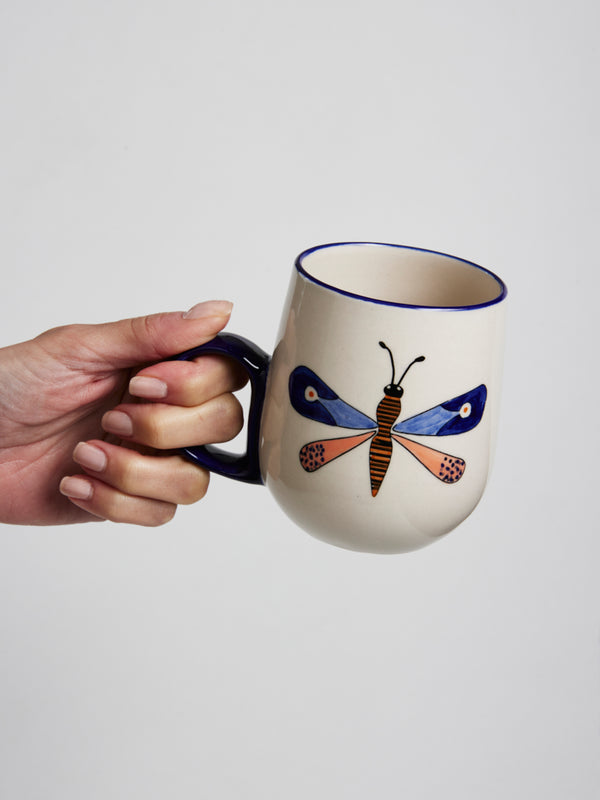 MOTH PARTY MUG BLUE