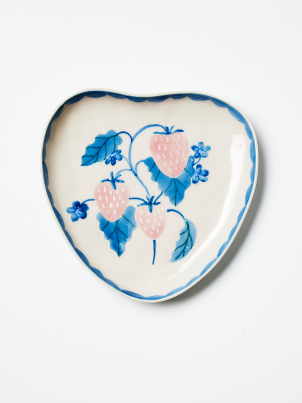 STRAWBERRY HEART TRAY BLUE