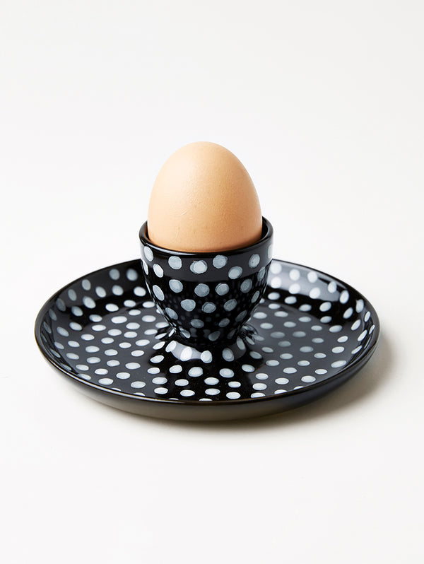 CHINO EGG CUP WHITE SPOT