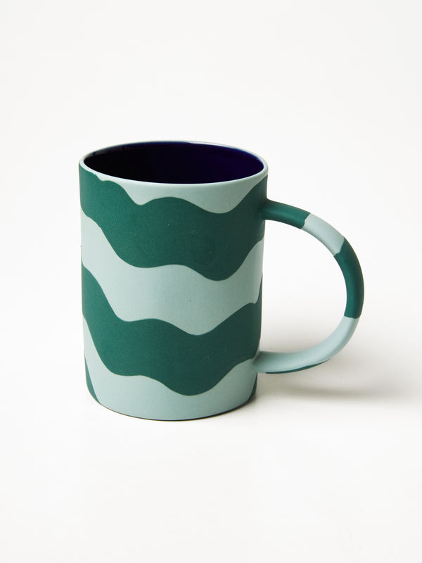 HAPPY MUG GREEN WAVE