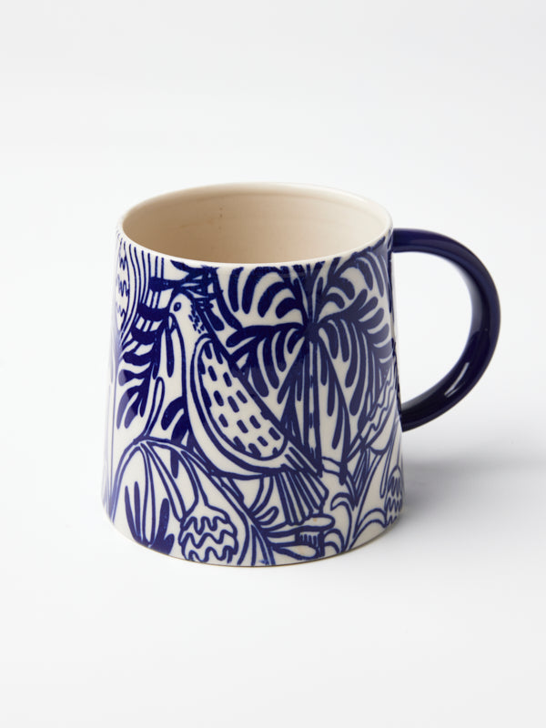 DEL SOL BIRD MUG BLUE