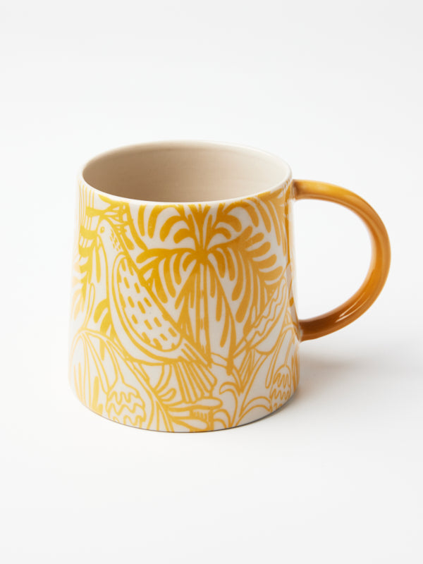 DEL SOL BIRD MUG MUSTARD